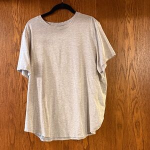 Lululemon Athletica Love Curved Hem Heather Gray Short Sleeve Top